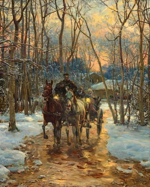 Alfred von Wierusz-Kowalski — Fahrt in der Dämmerung