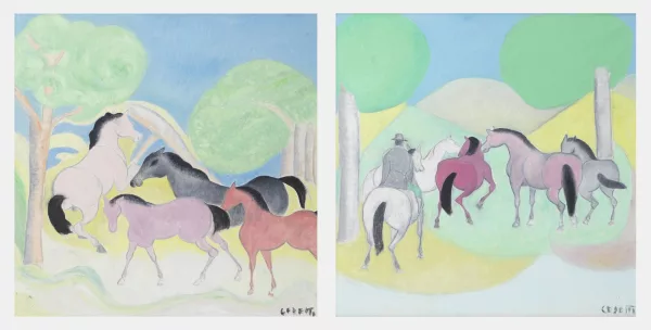 Giuseppe Cesetti — Chevaux sauvages