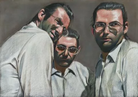 Johannes Grützke — Three Men Surprised