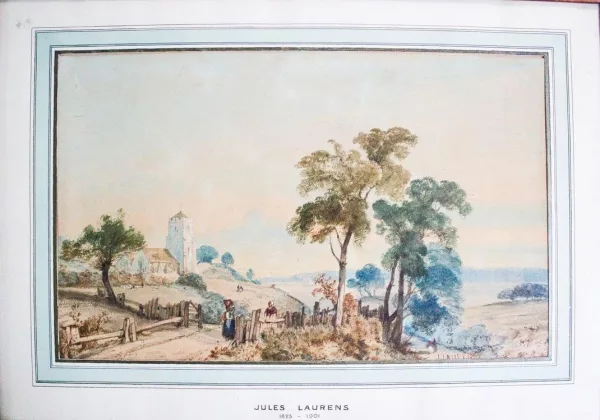 Jules Laurens — Eglise près du rivage