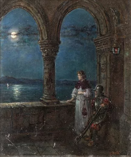 Joseph Anton Roth — Joseph Anton Roth (1807-1868), 'Vue depuis le château d'Ivoire'.