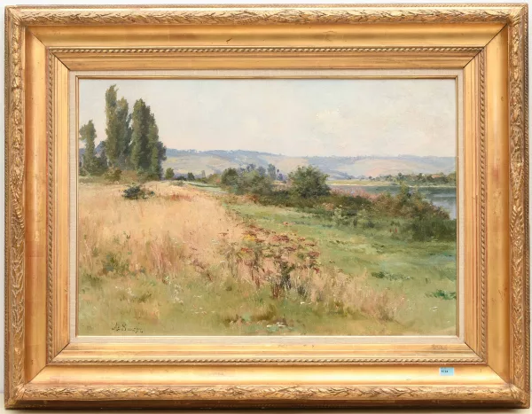 Jacques Adrien Sauzay — Sommerliche Flusslandschaft