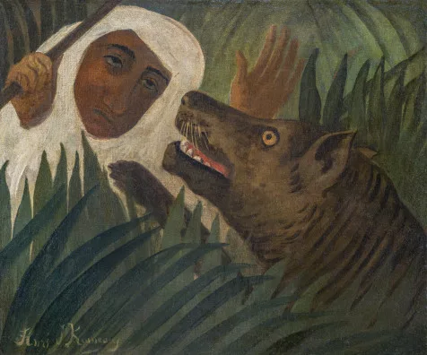 Henri Rousseau — Arab Attacked by a Hyena