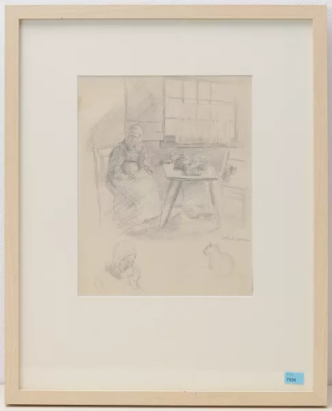 Max Liebermann — Wohl Bäuerin am Tisch