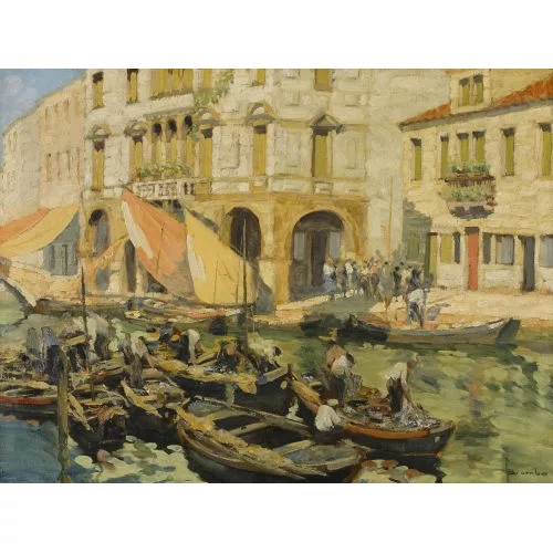 Angelo Brombo — Venezianische Kanalpartie.