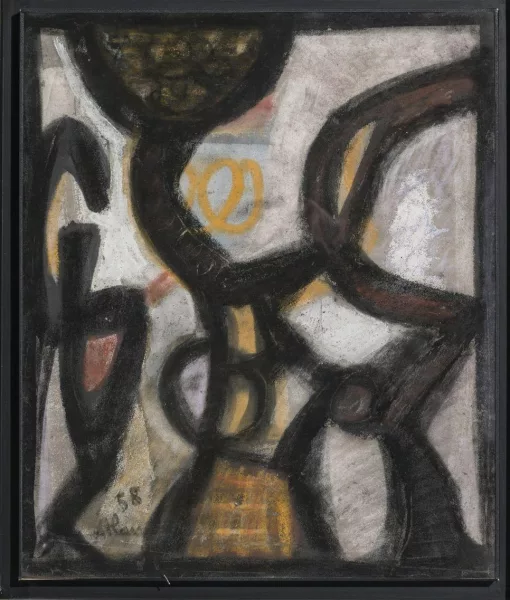 Jean-Michel Atlan — Sans titre 1958 Pastel sur papier