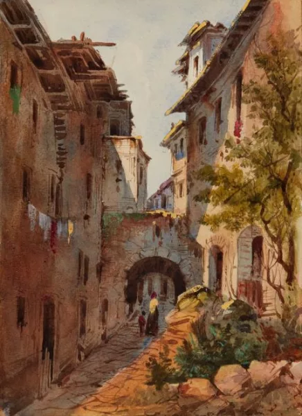 Eugen Napoleon Neureuther — Italienische Dorfstrasse