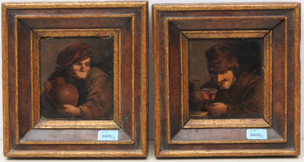 Adriaen Brouwer — Nachfolger Gegenstücke: Mann mit einem Krug / Mann mit einem Glas