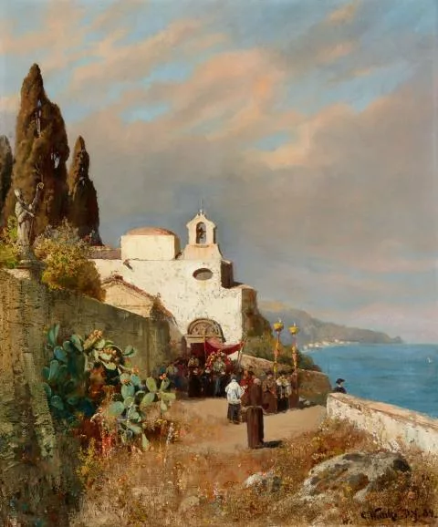 Carl Wuttke — Kapelle an der italienischen Küste