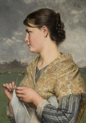 Émile Claus — La jeune tricoteuse