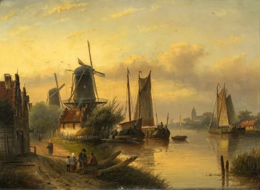 Jan Jacob Coenraad Spohler — Holländische Flusslandschaft