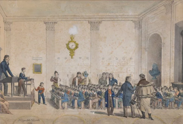 Hippolyte Lecomte — Salle de classe sous la Restauration