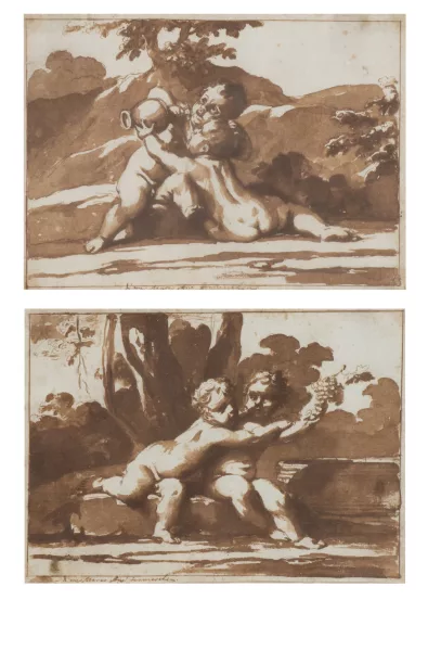 Marcantonio Franceschini — Attribué à Marcantonio FRANCESCHINI — Marcantonio FRANCESCHINI (1648-1729), attribué à, Ensemble de deux dessins