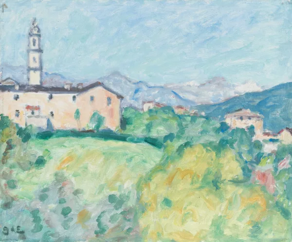 Georges d'Espagnat — Vue de Dronéro, Italie