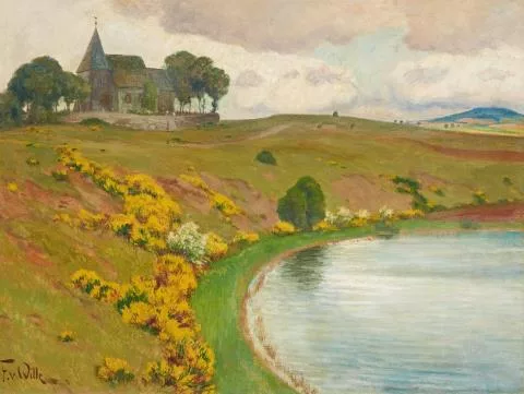 Fritz von Wille — Vue du maar de Weinfeld dans l’Eifel