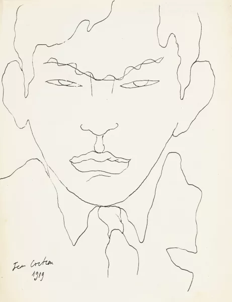 Jean Cocteau — Portrait de Raymond Radiguet,