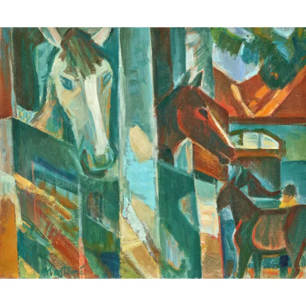Roger Montané — "Les cheveaux en boxe, Saint-Cyprien".