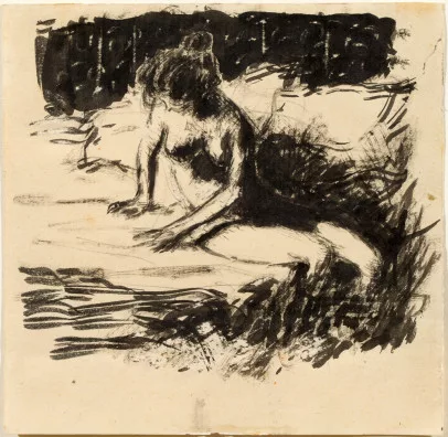 Pierre Bonnard — Frau auf ihrem Bett, um 1898
