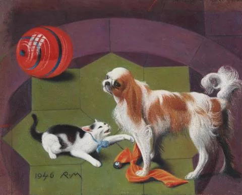 Richard Müller — Neckerei (Hund und Katze)