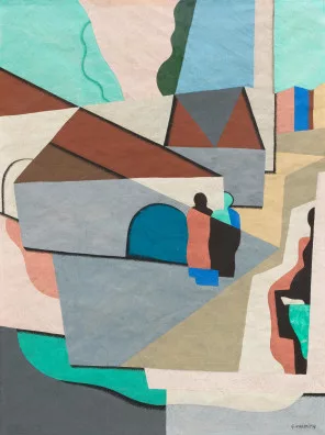 Georges Valmier — Paysage avec personnages