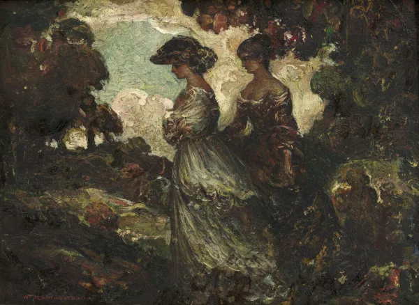 William Alison Martin — Deux femmes dans un paysage