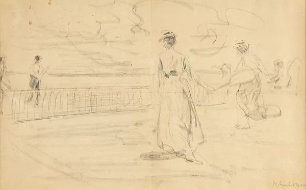 Max Liebermann — Studie zu Tennisspieler am Meer, ca. 1900
