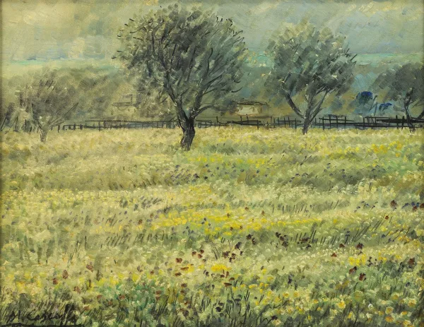 Michele Cascella — Champ de fleurs
