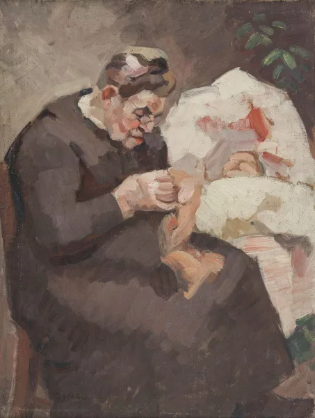 Jules-Émile Zingg — Grand-mère et enfant