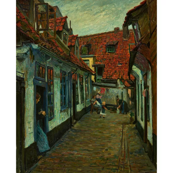 Paul Hoeniger — « Cour à Lübeck ».