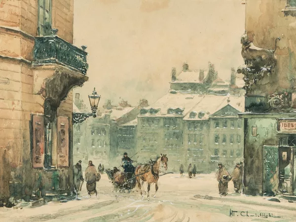 Władysław Chmieliński — Stadtansicht im Winter
