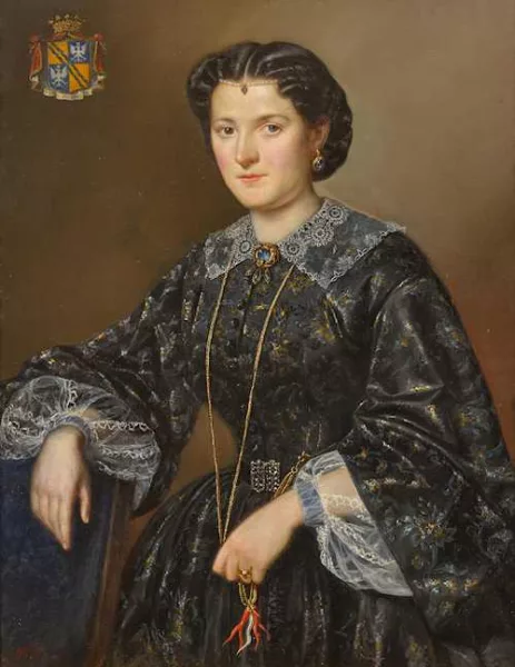 Pimen Nikitich Orlov — Portrait of Luisa Muti (1822–1904), second wife of Enrico Caetani (1780–1850), XII Duke of Sermoneta. 1846.