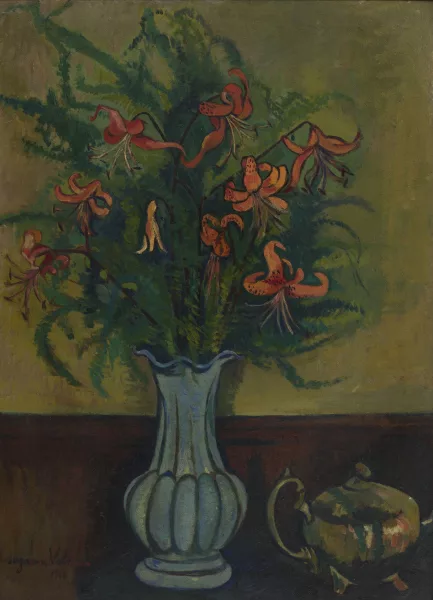 Suzanne Valadon — Vase de fleurs et théière