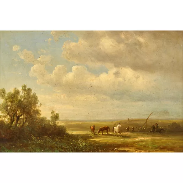 Carl Robert Kummer — Landschaft mit Pferden und Reiter