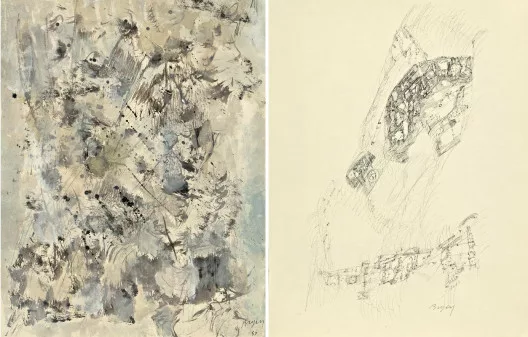 Camille Bryen — Composition abstraite, 1960