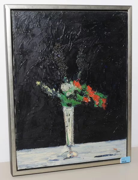 Michel Maly — Bouquet sur fond noir
