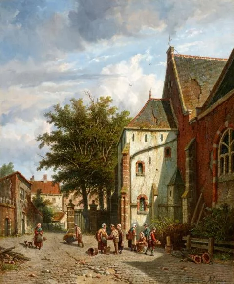 Adrianus Eversen — Vor der Westerkerk in Enkhuizen