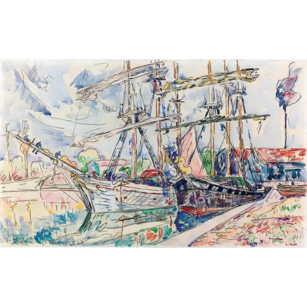 Paul Signac — Scène de port près de Saint-Malo