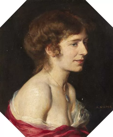 August Rieper — Portrait d'une dame