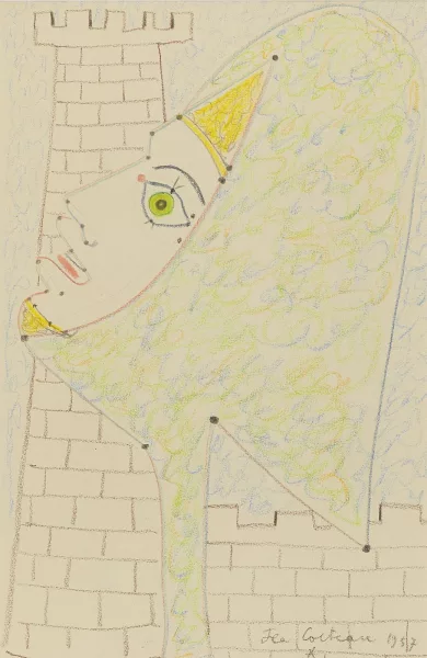 Jean Cocteau — Mittelalterliches Profil mit Turm