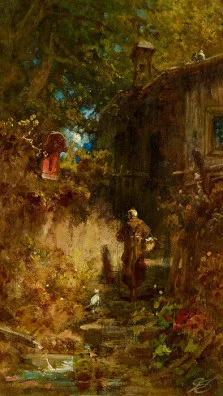 Carl Spitzweg — Des Klausners Heimkehr, Um 1880.