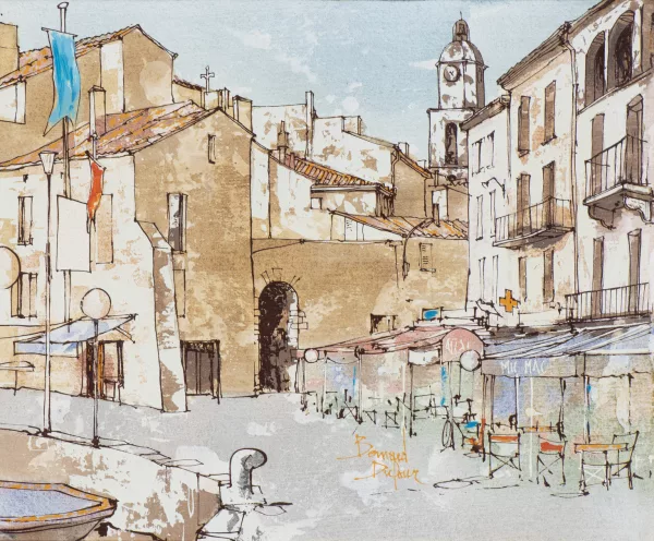 Bernard Dufour — St-Tropez - Bord de mer