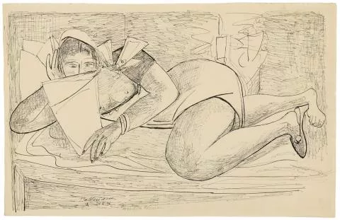 Max Beckmann — Lesende Frau