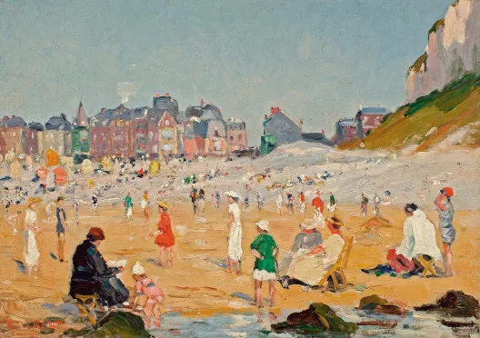 Narcisse Guilbert — La plage du Tréport, après-midi d'été