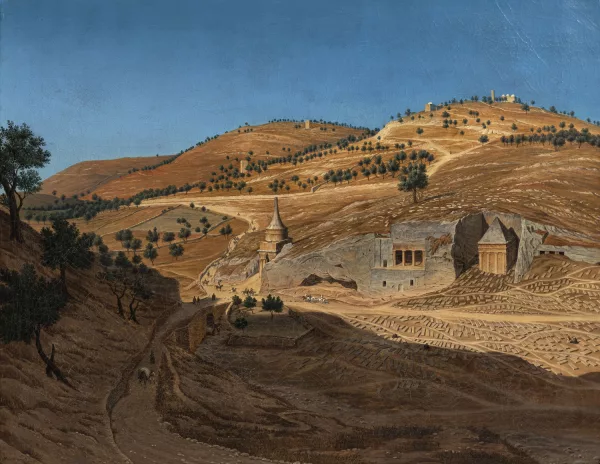 Hubert Sattler — Temple en ruine au pied du monastère