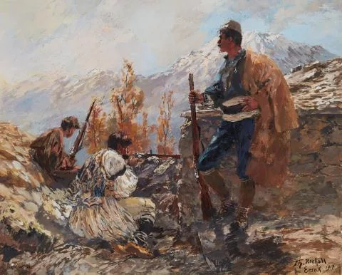 Theodor Rocholl — Schützen im Gebirge