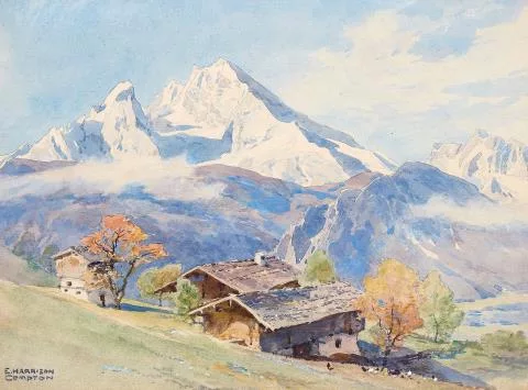 Edward Harrison Compton — Berchtesgadener Landschaft mit Blick auf den Watzmann