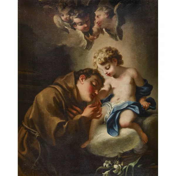 Antonio Balestra — Attribué à ANTONIO BALESTRA — Heiliger Antonius von Padua mit Jesuskind.