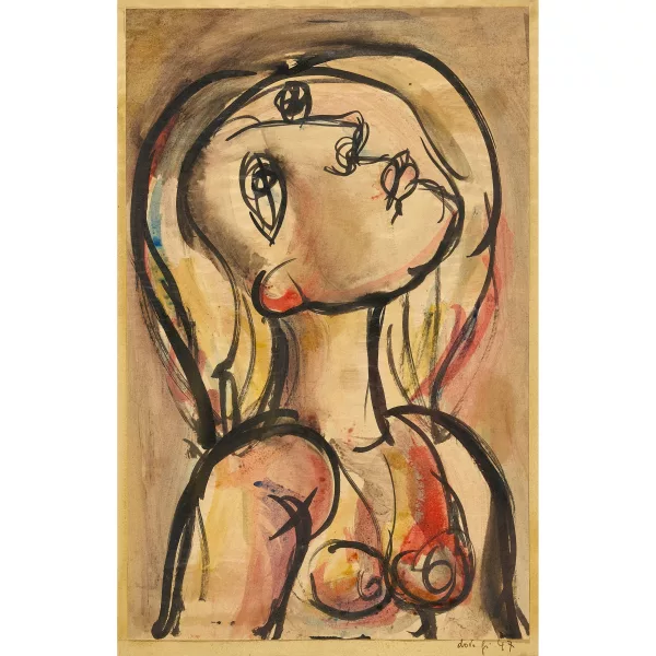 Gianni Dova — Brustbildnis einer Frau.