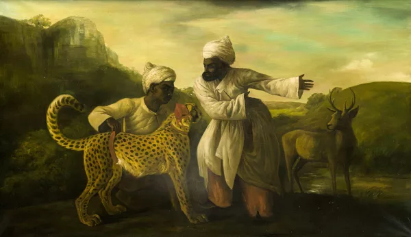 George Stubbs — D’après George Stubbs — Guépard et 2 indiens