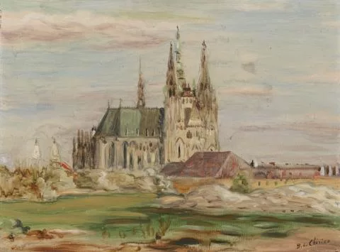 Giorgio De Chirico — Blick auf den St. Veits-Dom in Prag